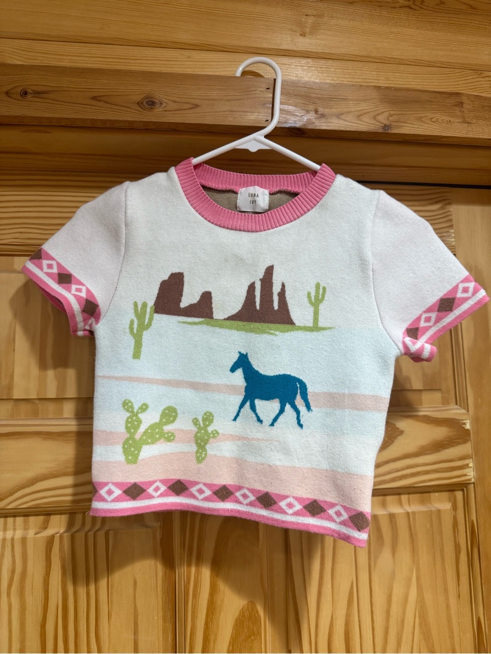 Kids Desert Print Knit Top with skirt